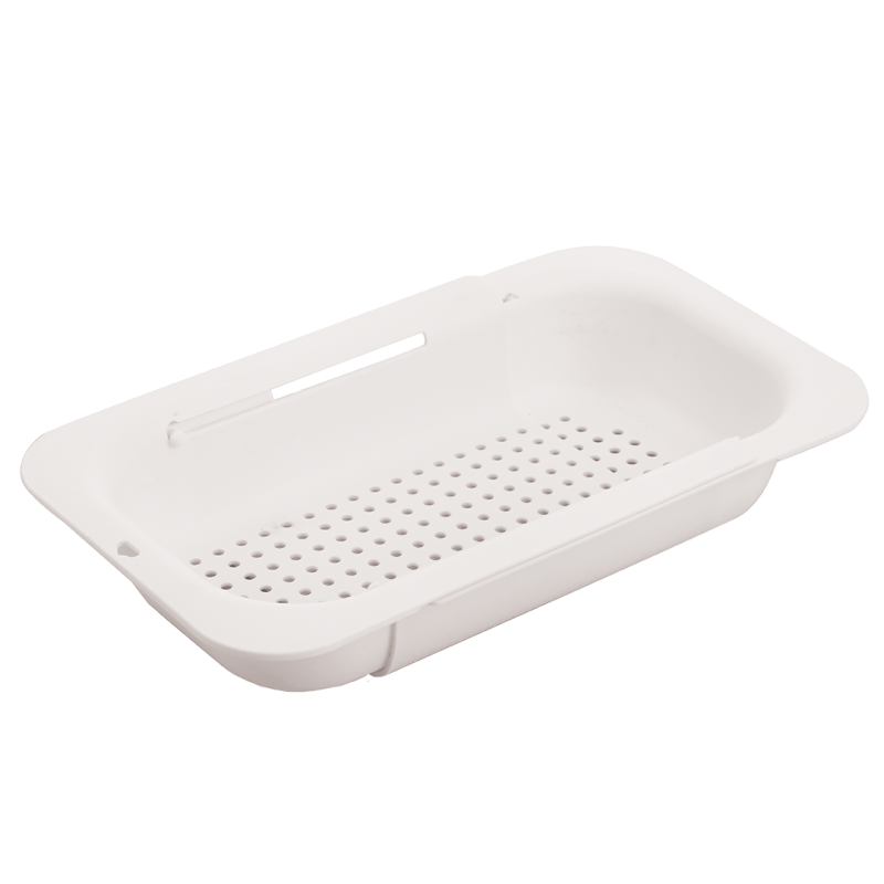 Rozsuwana Ociekarka do Zlewu - Białe Wykończenie, Idealna do Każdej Kuchni!