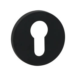 Szyld okrągły do drzwi wewnętrznych Czarne, Montaż zestaw, Rozeta na wkładkę