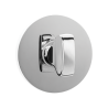 Elegancki Szyld Okrągły Chromowany z Zestawem Montażowym – Idealny do Drzwi Wewnętrznych WC