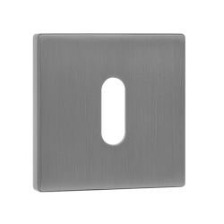 Elegancki szyld drzwiowy satynowy, kwadratowy na klucz, wewnętrzny 53mm