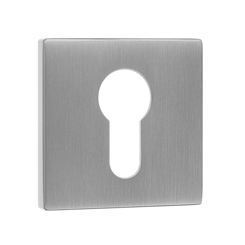 Elegancka Rozeta Wkładka Kwadratowa Chrom Mat – Idealna do Twoich Drzwi!