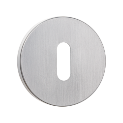 Elegancka Rozeta Okrągła na Klucz - Chrom Mat, Wewnętrzna, Solidne Mocowanie