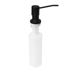 Elegancki dozownik LIBRA na płyn - czarny mat, pojemność 320 ml, stal nierdzewna