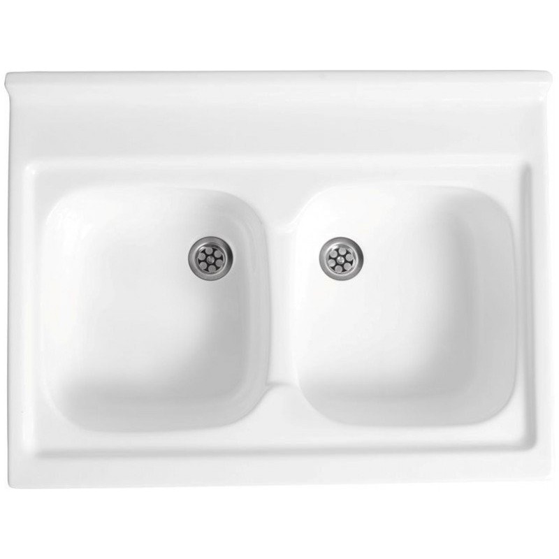 Zlewozmywak 60x80 cm 2-komorowy + SYFON GRATIS