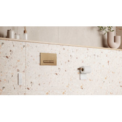 Aurro przycisk spłukujący do stelaża podtynkowego WC Shiro 2.0, miedziany szczotkowany