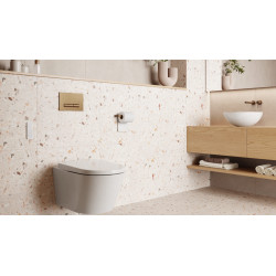 Aurro przycisk spłukujący do stelaża podtynkowego WC Shiro 2.0, miedziany szczotkowany