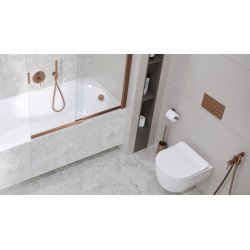 Aurro przycisk spłukujący do stelaża podtynkowego WC Shiro 2.0, miedziany szczotkowany