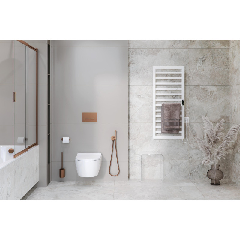 Brego Smart grzejnik łazienkowy elektryczny 115x50 cm, biały mat