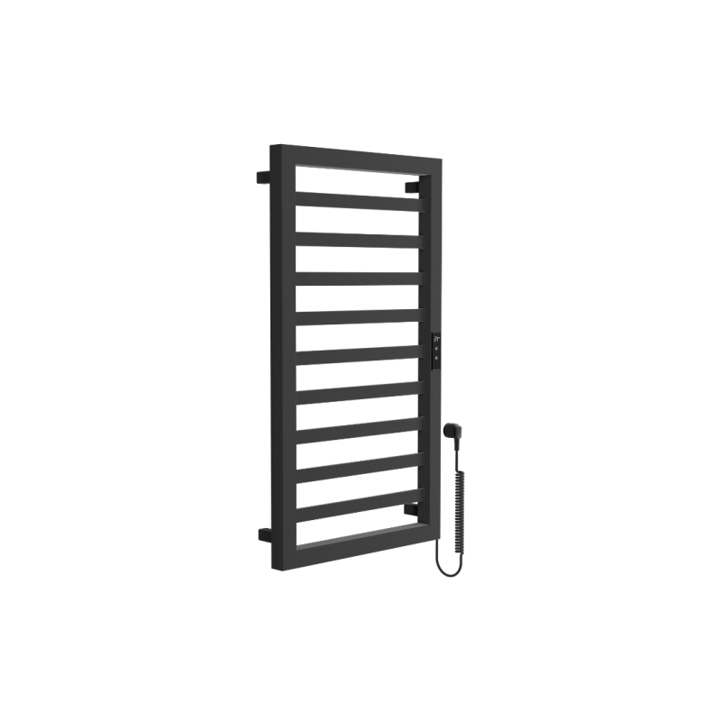 Brego Smart grzejnik łazienkowy elektryczny 91x50 cm, czarny mat