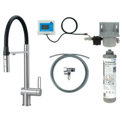 Bateria kuchenna z zestawem do filtracji wody  z elastyczną wylewką