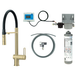 Bateria kuchenna z zestawem do filtracji wody  z elastyczną wylewką