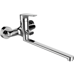 Laveo Rondo bateria wannowa ścienna chrom