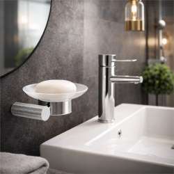 Cersanit Mydelniczka ścienna chrom