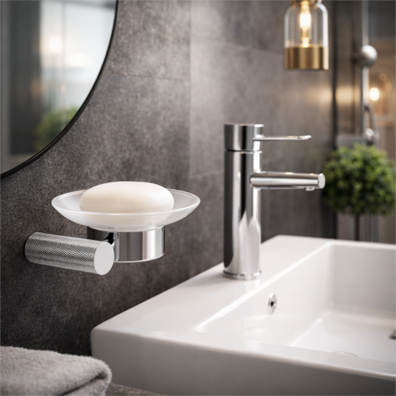 Cersanit Mydelniczka ścienna chrom