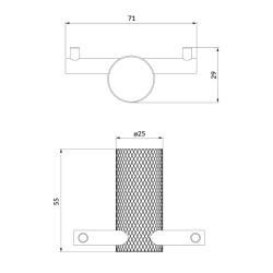 Cersanit Haczyk na ręcznik podwójny chrom