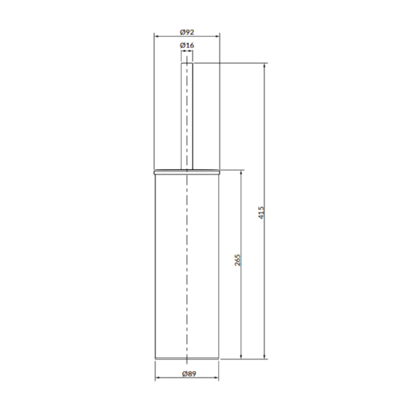 Cersanit Szczotka do WC stojąca chrom