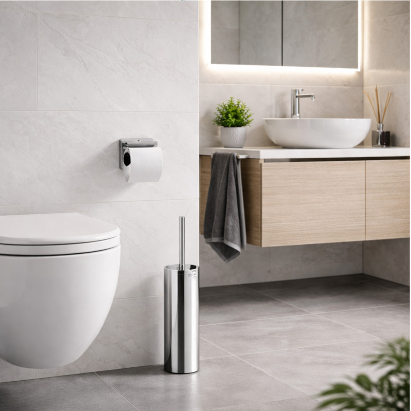 Cersanit Szczotka do WC stojąca chrom