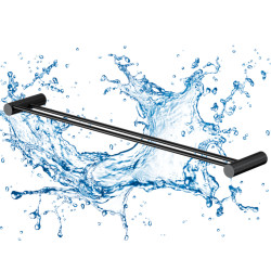 Cersanit wieszak na ręcznik podwójny czarny