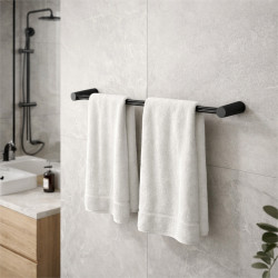 Cersanit wieszak na ręcznik podwójny czarny