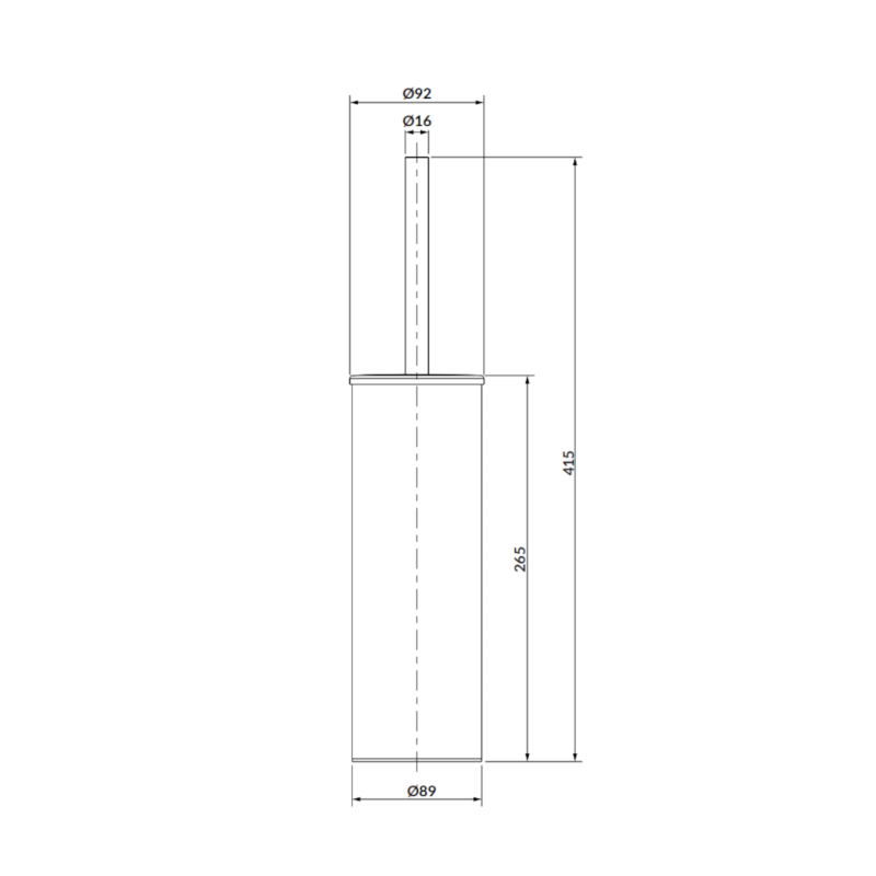 Cersanit Szczotka do WC stojąca czarna