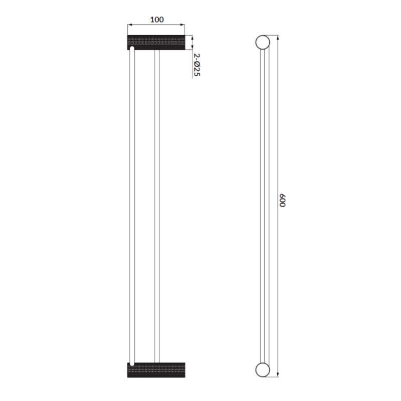 Cersanit Wieszak na ręcznik podwójny - Chrom