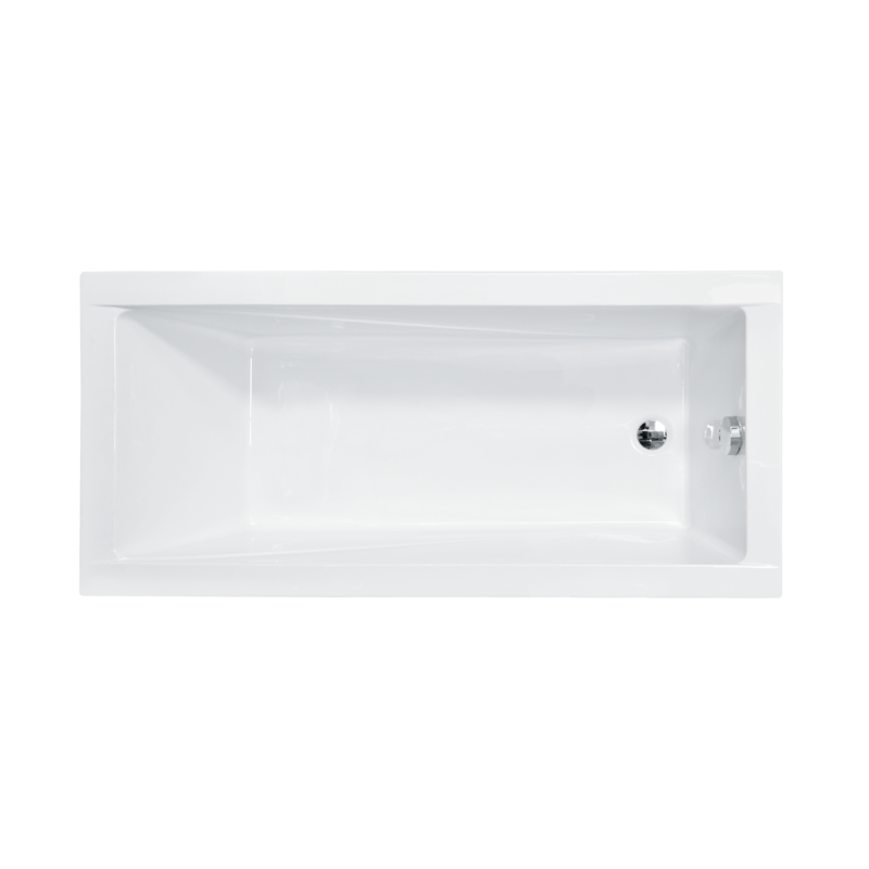 Besco Elegancka 150x70 Wanna Akrylowa z Nóżkami i Syfonem w Zestawie