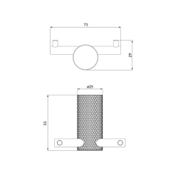 Cersanit haczyk podwójny gun metal