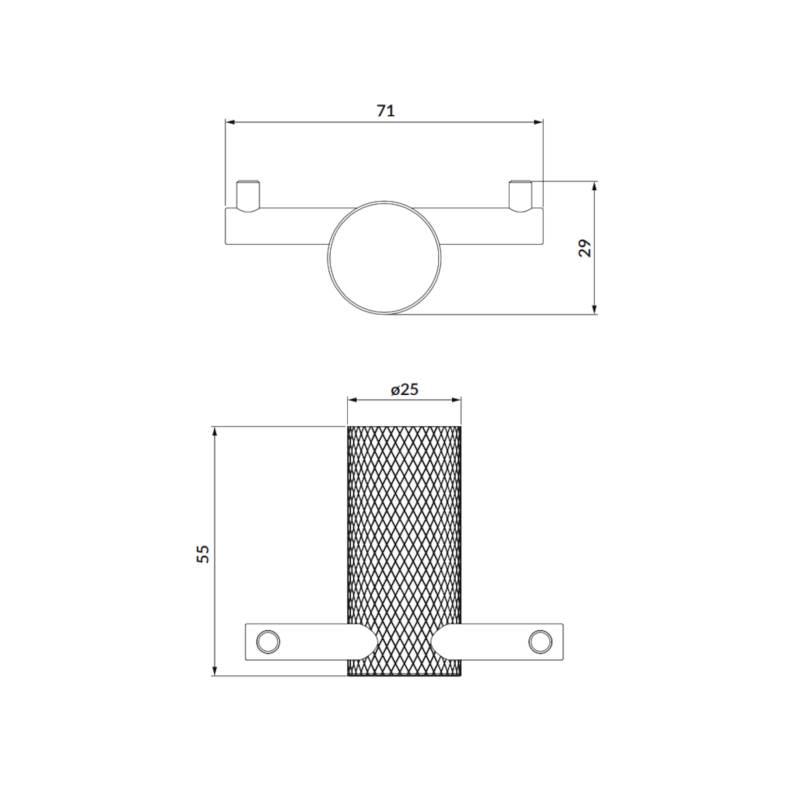 Cersanit haczyk podwójny gun metal
