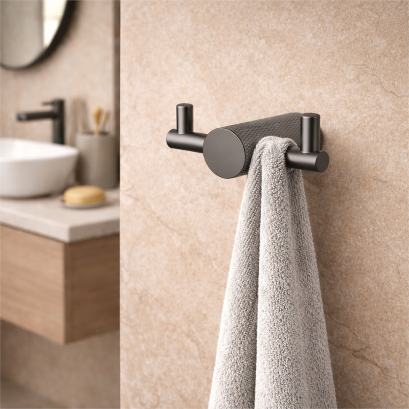 Cersanit haczyk podwójny gun metal