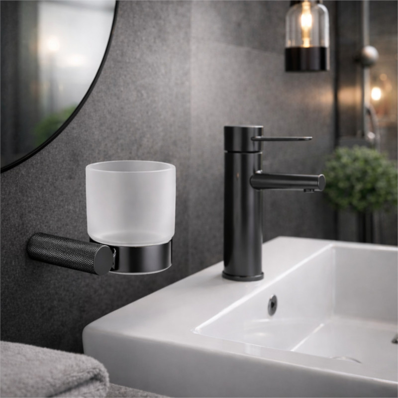 Cersanit Kubek ścienny gun metal