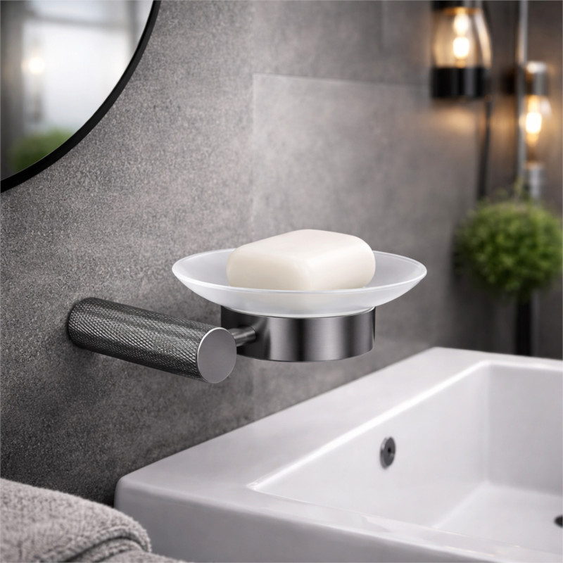 Cersanit Mydelniczka ścienna gun metal