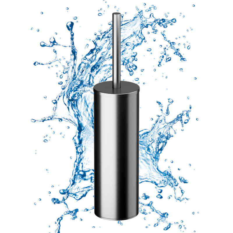 Cersanit szczotka do WC stojąca gun metal