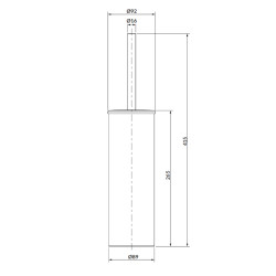 Cersanit szczotka do WC stojąca gun metal