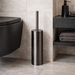 Cersanit szczotka do WC stojąca gun metal