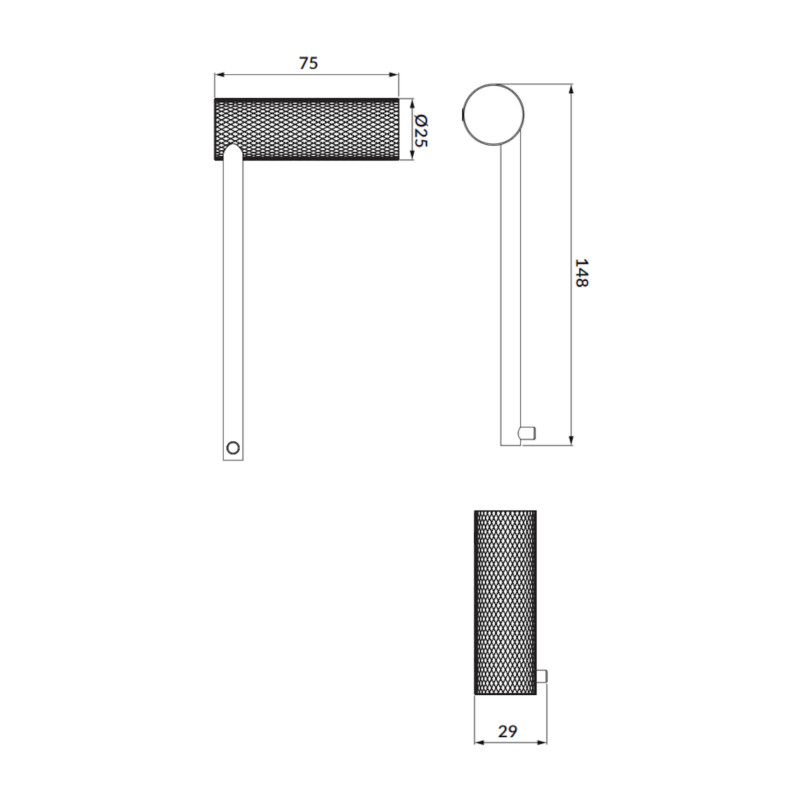 Cersanit Uchwyt na papier toaletowy gun metal