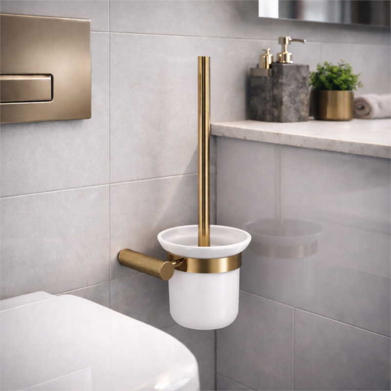 Cersanit Szczotka do WC ścienna miedź szczotkowana