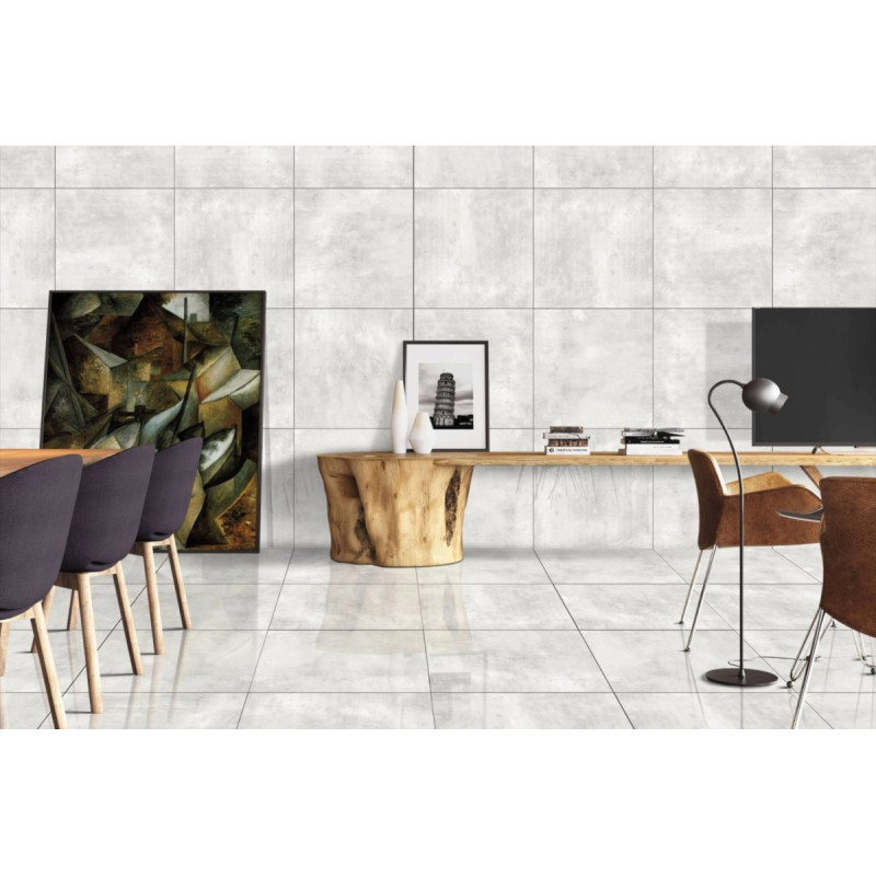 Płytka gresowa 60x60 Cemento Rio Polished szary gat. I