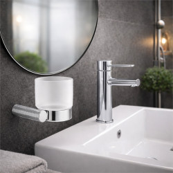 Cersanit Kubek ścienny chrom