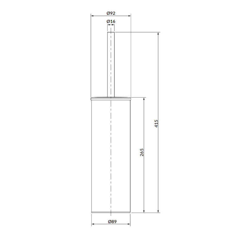 Cersanit szczotka do WC stojąca miedź szczotkowana