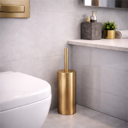 Cersanit szczotka do WC stojąca miedź szczotkowana