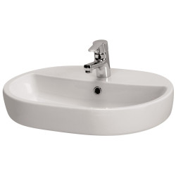 Elegancka Umywalka Ceramiczna Nablatowa Caspia Oval 60 cm - Styl i Funkcjonalność!
