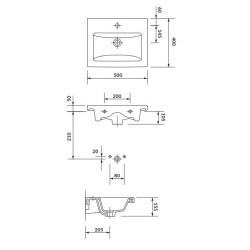 Elegancka Umywalka Ceramiczna Como 50 cm - Styl i Funkcjonalność dla Twojej Łazienki!