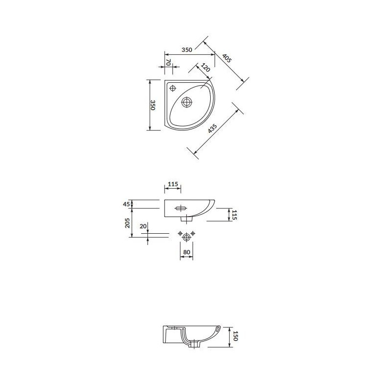 Stylowa ceramiczna umywalka narożna Sigma 30 cm – elegancja i funkcjonalność w jednym!