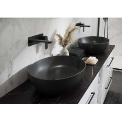 Stylowa Umywalka Nablatowa Larga 40cm Antracyt Mat - Nowoczesny Design