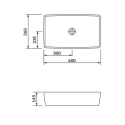 Nowoczesna umywalka nablatowa CERSANIT City 60x36 cm - elegancja w Twojej łazience!