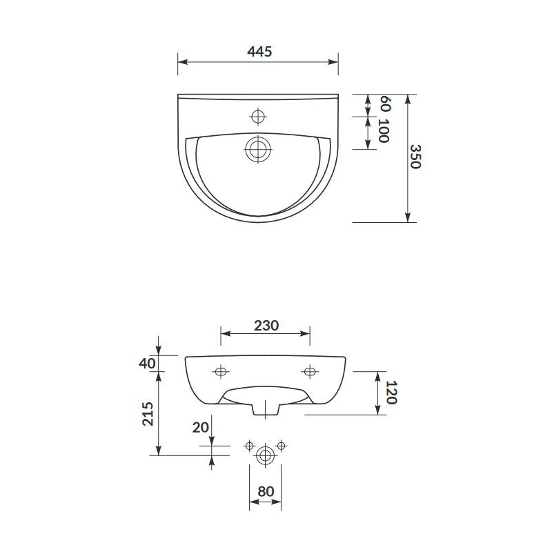 Umywalka President 45 cm z praktycznym otworem - styl i funkcjonalność w Twojej łazience!