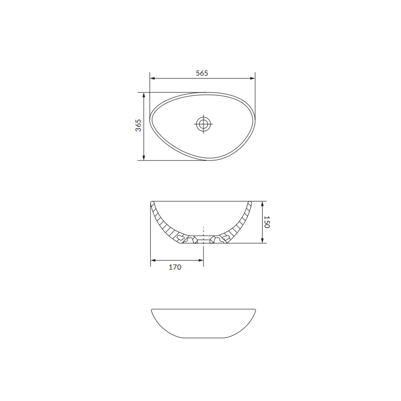 Nowoczesna Umywalka Nablatowa MODUO 55 w Antracytowym Odcieniu - Styl i Funkcjonalność