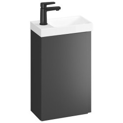 Elegancki zestaw z umywalką MODUO 40 w antracytowym wykończeniu - styl i funkcjonalność!