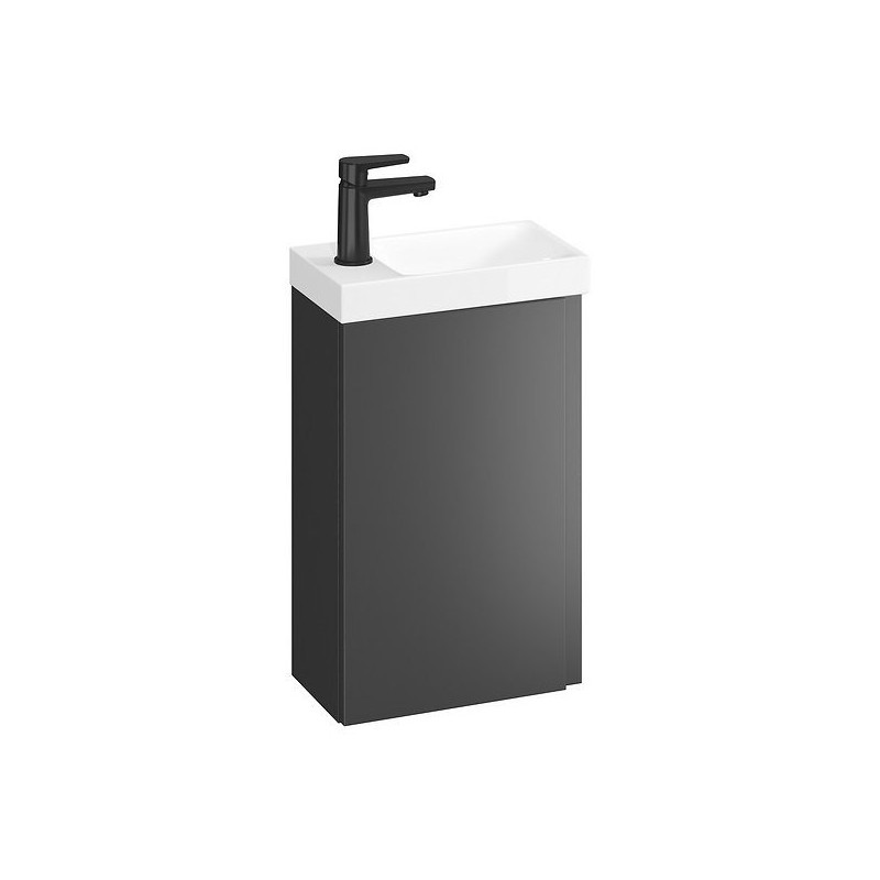 Elegancki zestaw z umywalką MODUO 40 w antracytowym wykończeniu - styl i funkcjonalność!