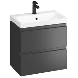 Moduo Slim 60: Elegancka szafka z umywalką w kolorze antracytowym - Twój stylowy wybór!